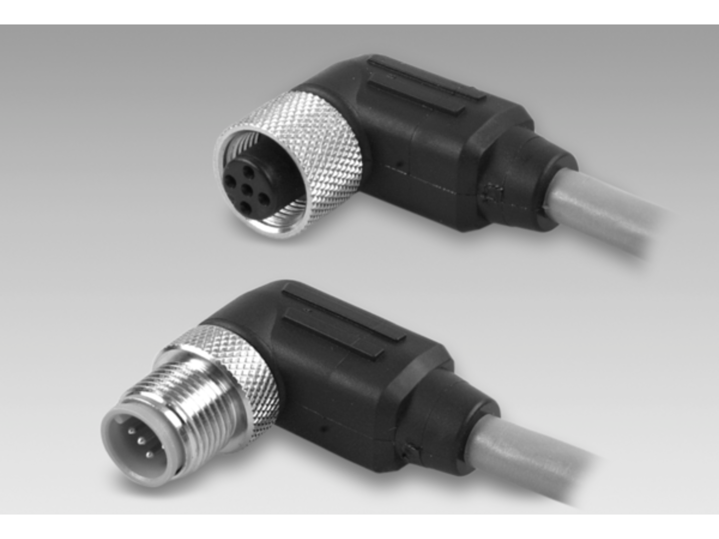 Cable with male/female M12, angled, A-coded, 10 m | Cables / connectors ...