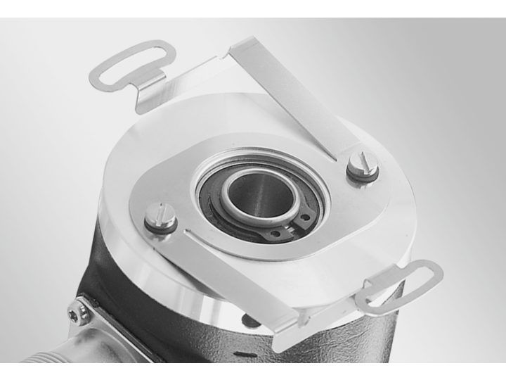 Mounting hollow shaft encoders – Spring coupling for encoders with ø58 mm housing (Z 119.023)